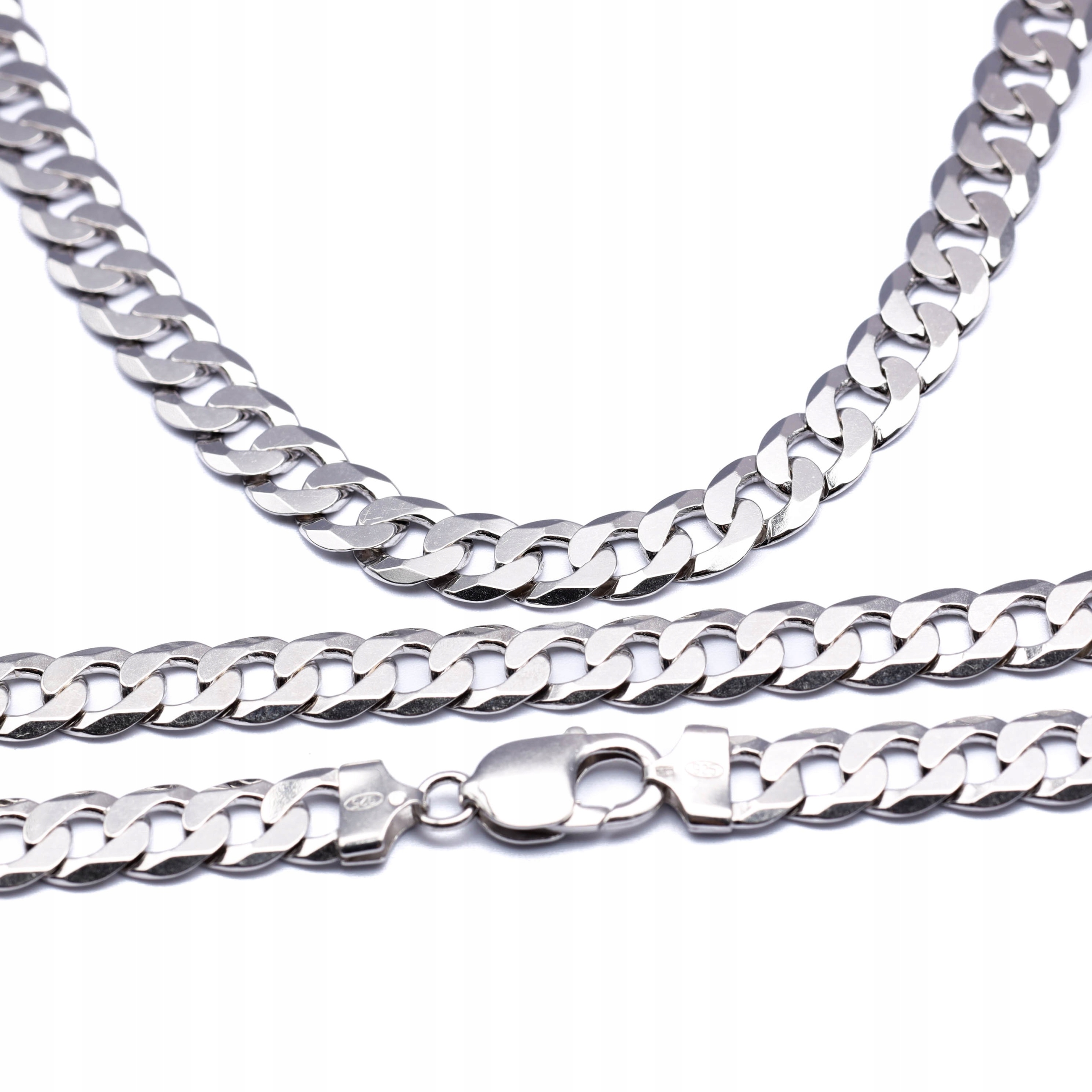 Stříbrný řetízek 925 s diamantovým pancířem, 55 cm