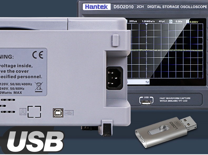 OSCYLOSKOP CYFROWY DSO2D10 2x100MHz + GENERA 25MHz Kod producenta DSO2D10