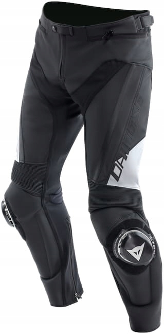 Dainese Delta 4 Black White Pánske Kožené Motocyklové Nohavice