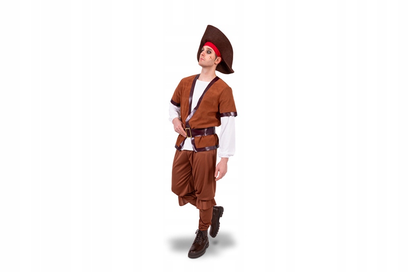 Kostým pro dospělé Pirát Kapitán hnědý L-XL