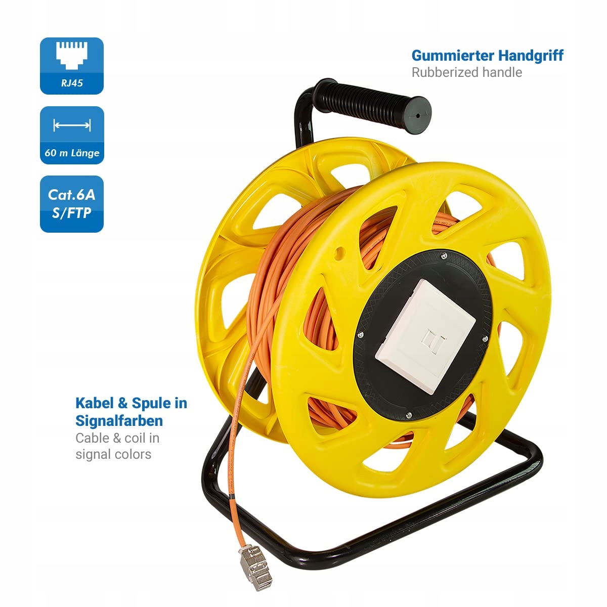 LOGILINK Kabel CAT6A SFTP RJ45 60m Pomarańczowy — miniatura 2