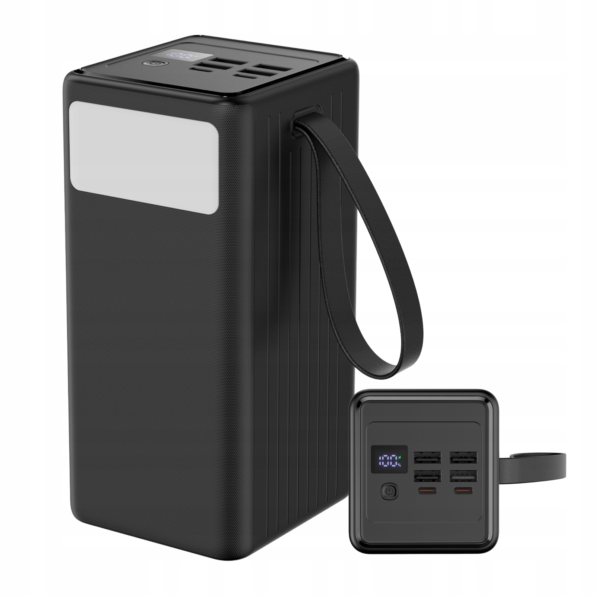 Powerbank 60000mAh 4x Usb 2x Usb-c Pd Qc 3.0 65W Szybkie Ładowanie Kabe