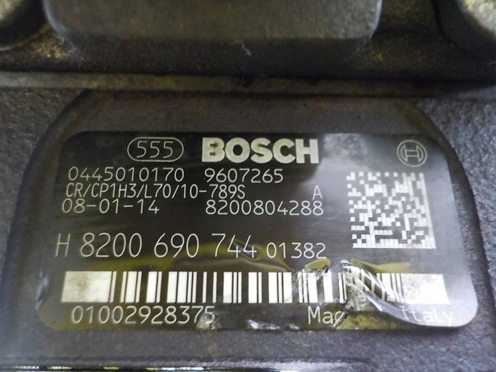 RENAULT 2.0 DCI CDTI M9R injection pump BOSCH 170