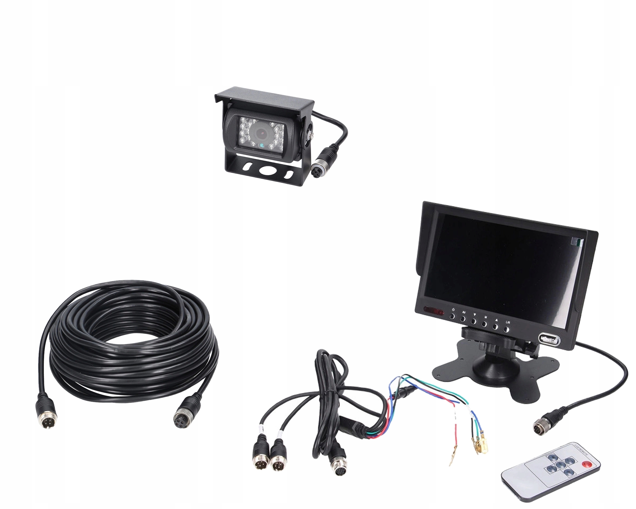 Sada pro monitorování vozidla Ahd 7 palců 1 kamera