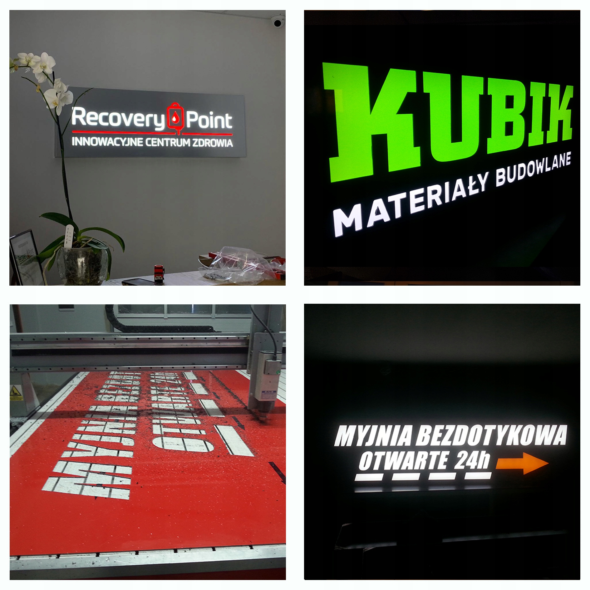 Kaseton z DIBONDU, Kaseton Reklamowy LED, DIBOND Kształt prostokątny