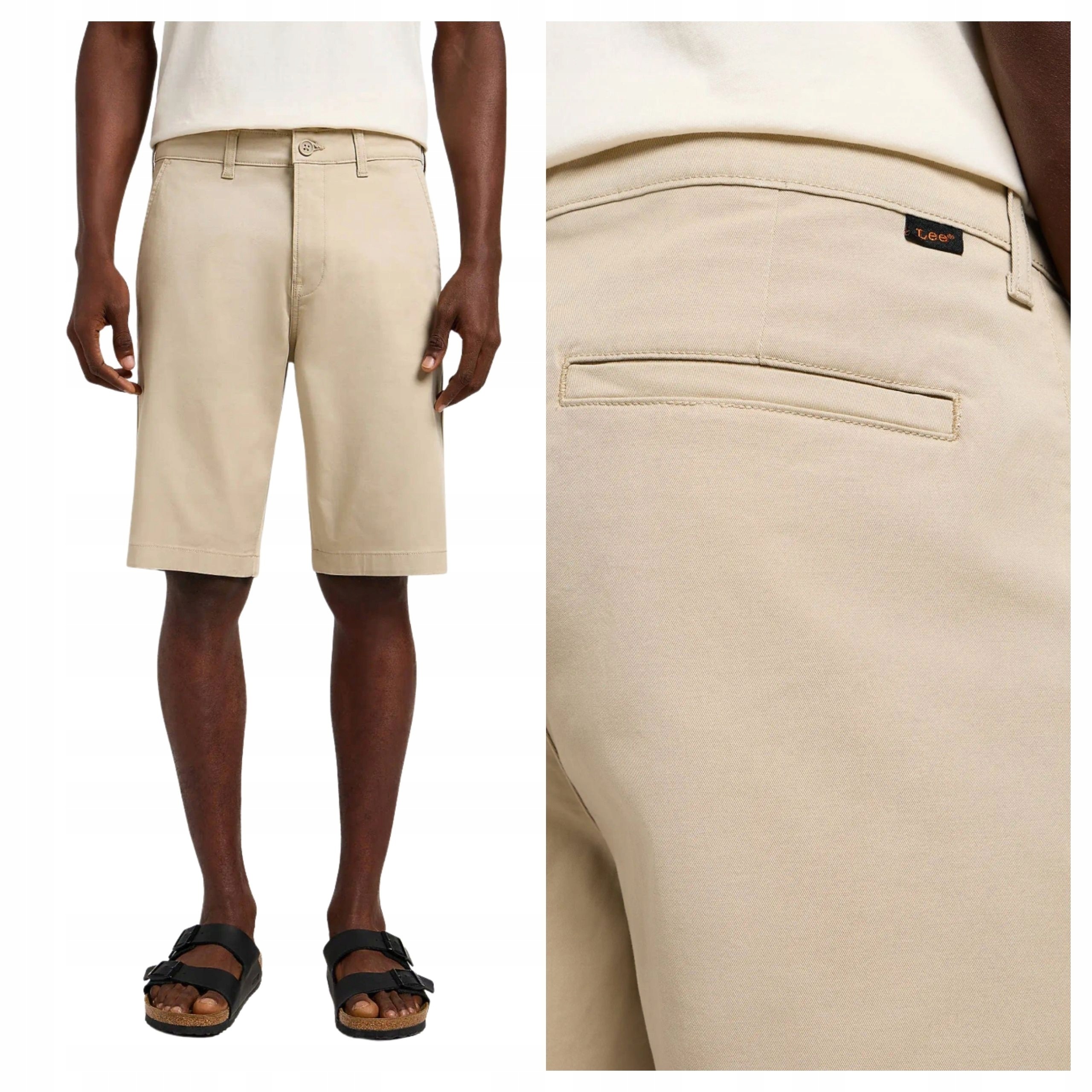 Pánské šortky Lee Regular Chino Short Stone béžové W30