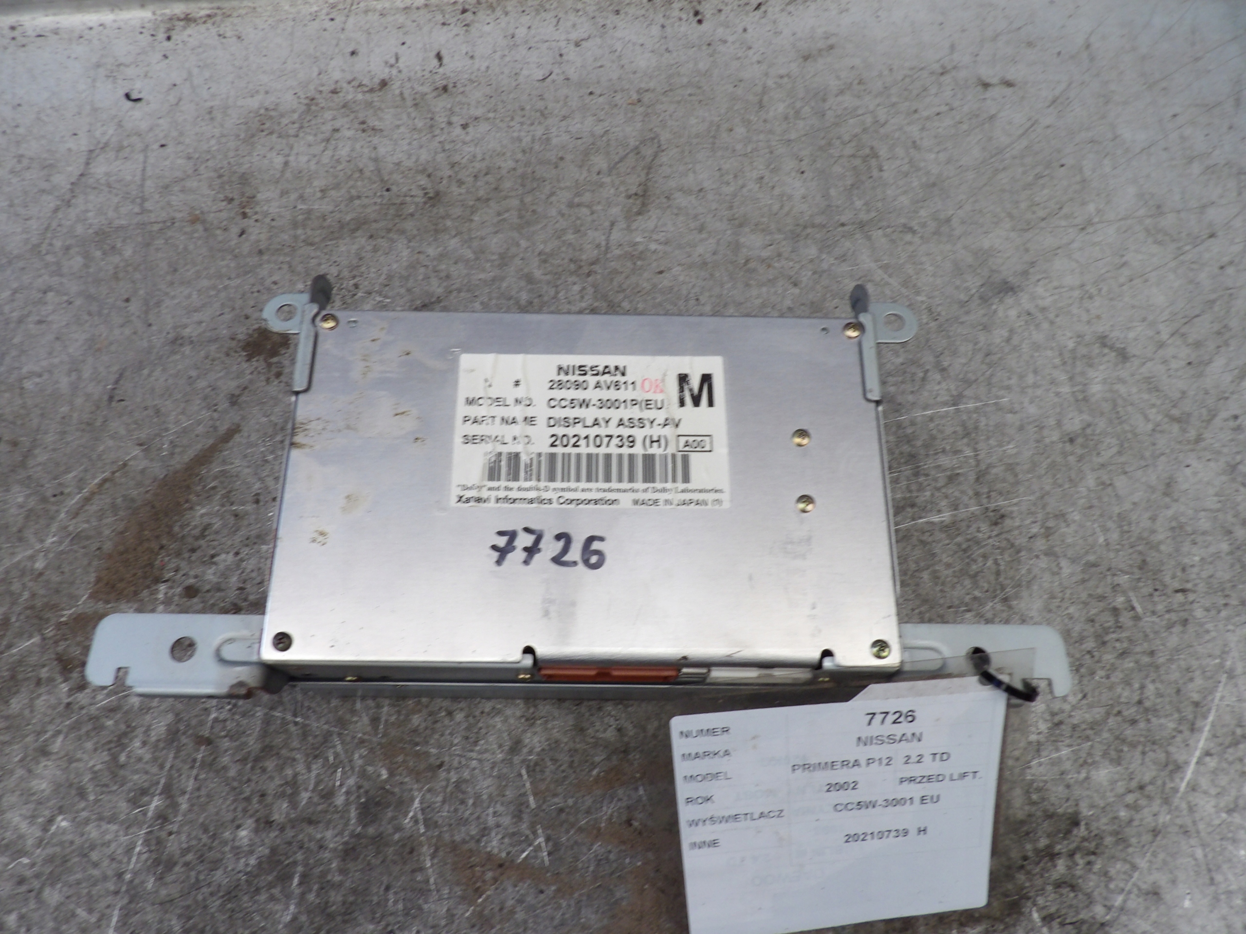 Nissan Primera P12 display