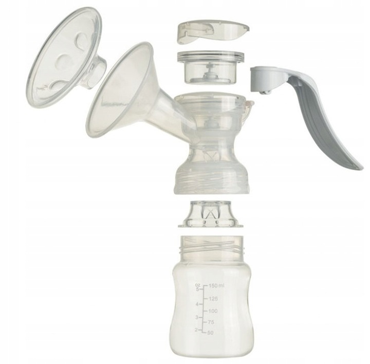 AKUKU LAKTATOR RĘCZNY ODCIĄGACZ POKARMU MLEKA Z BUTELKĄ BUTELKA 150ml A0306 Wyrób medyczny nie