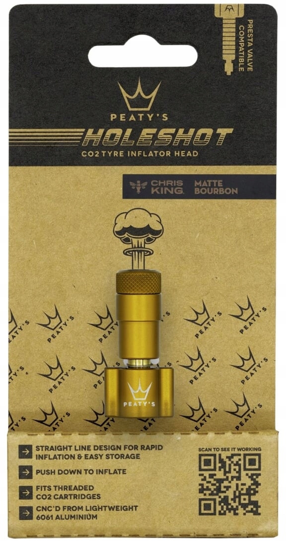 CO2 pumpa Hlavice Peaty's Holeshot Inflator Head