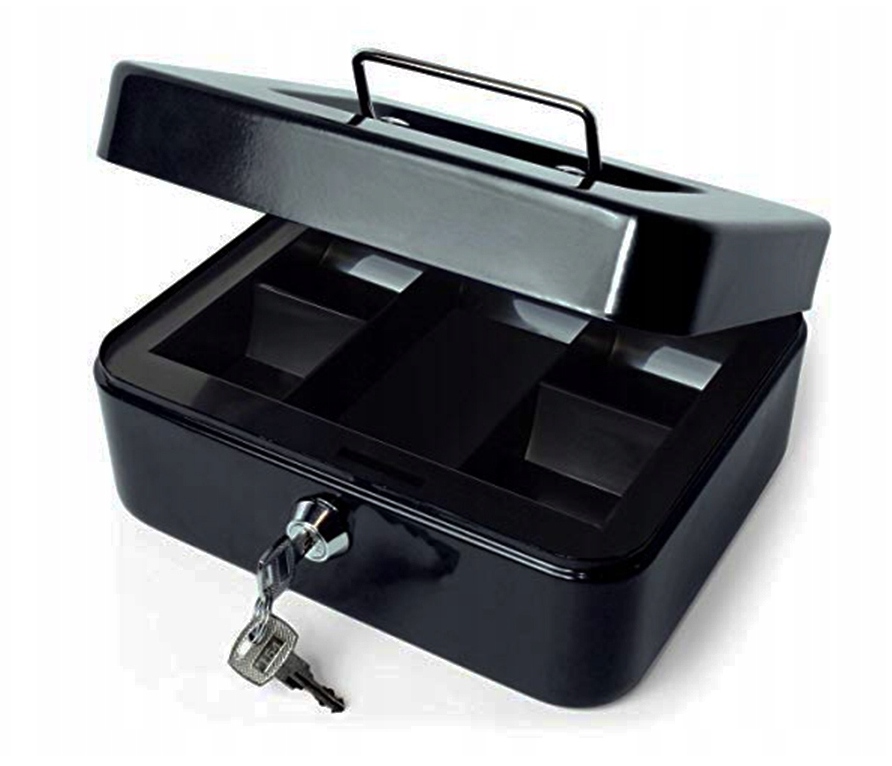 KASETKA METALOWA NA PIENIĄDZE SEJF KLUCZ DOKUMENTY Marka inny