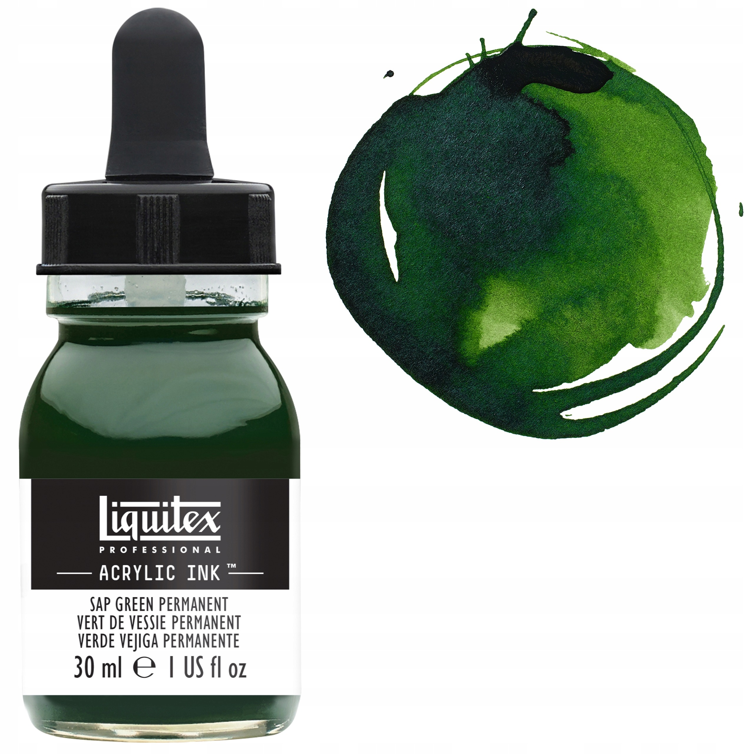 Tusz akrylowy Liquitex Acrylic Ink pipeta 30ml Sap Green Permanent 315