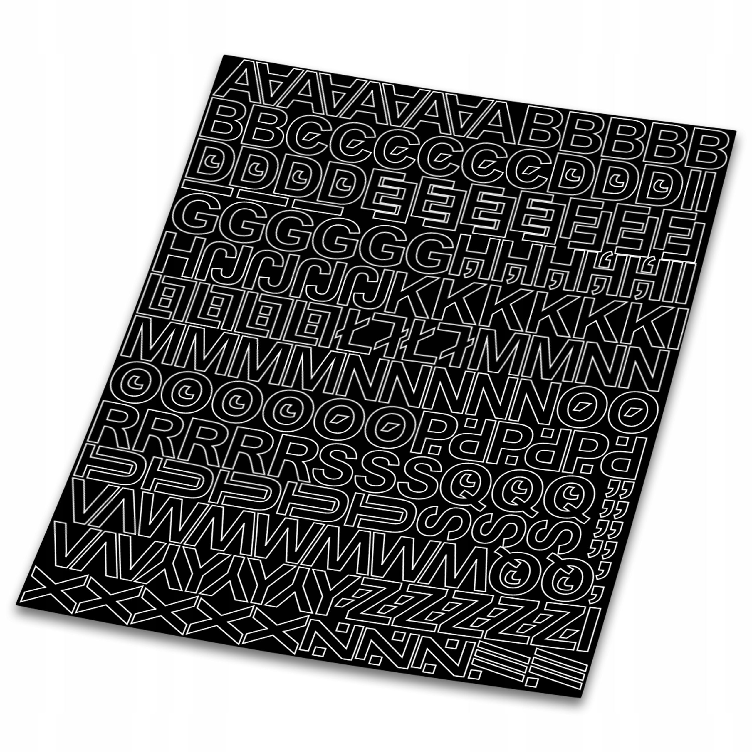 Litery samoprzylepne 255 znaków - 2cm EAN (GTIN) 5906301676133