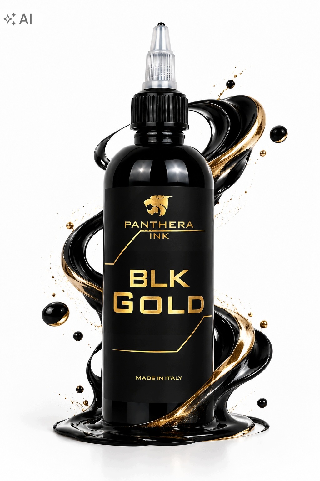 Czarna farba, tusz do tatuażu Panthera Ink Black Gold 150 ml