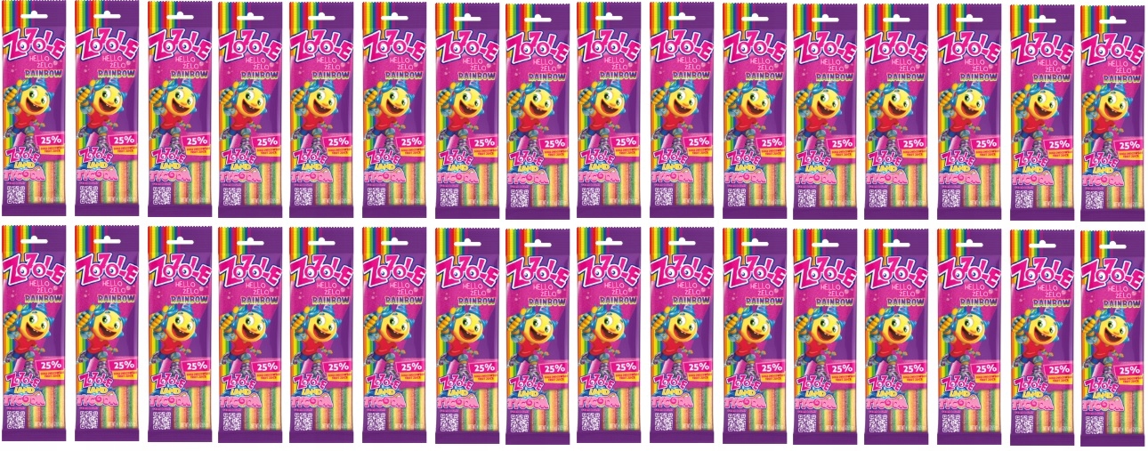 Levně 32 x 75 g Zozole Želé Bonbony Rainbow Karton