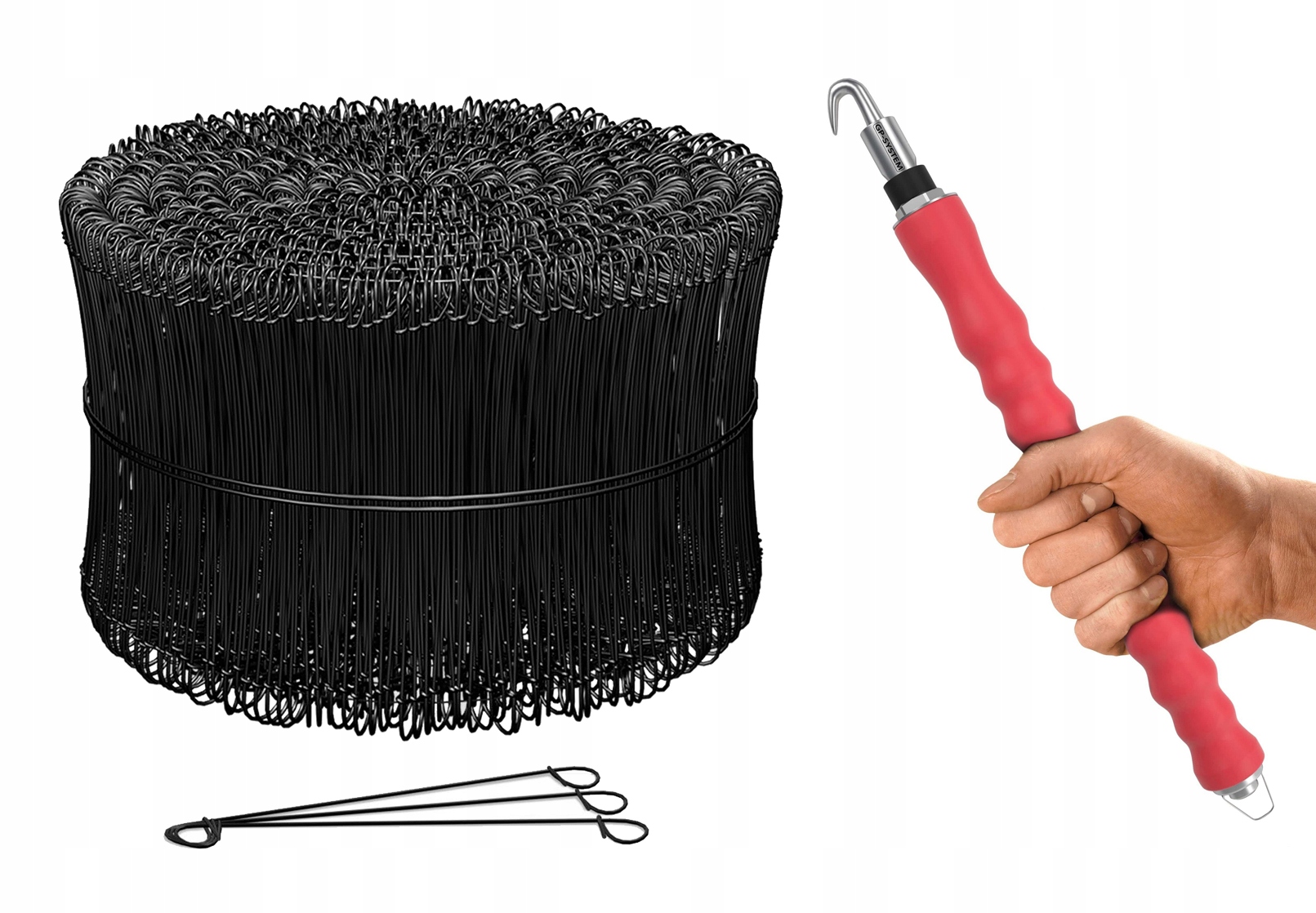 Drut wiązałkowy oczkowy 3000szt. fi1,6mm 14cm Wiązarka