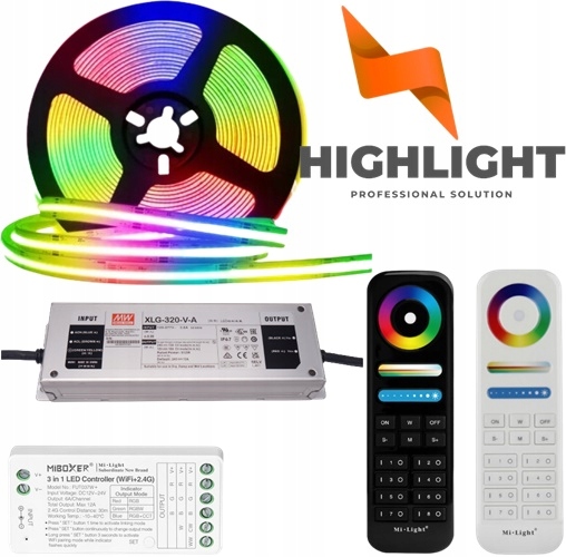 20m Sada Led Cob Rgb páska CRI90 15W 24V Wi-Fi