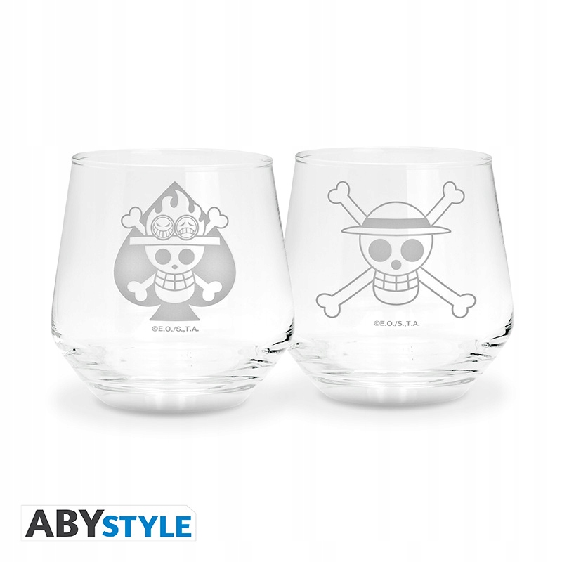 One Piece 2 Glass Set Luffy & Ace