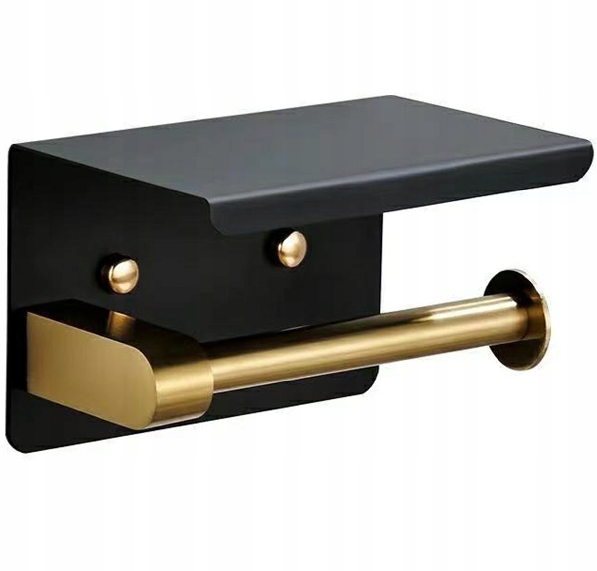 UCHWYT NA PAPIER TOALETOWY WIESZAK Z PÓŁKĄ DO ŁAZIENKI LOFT AG887A