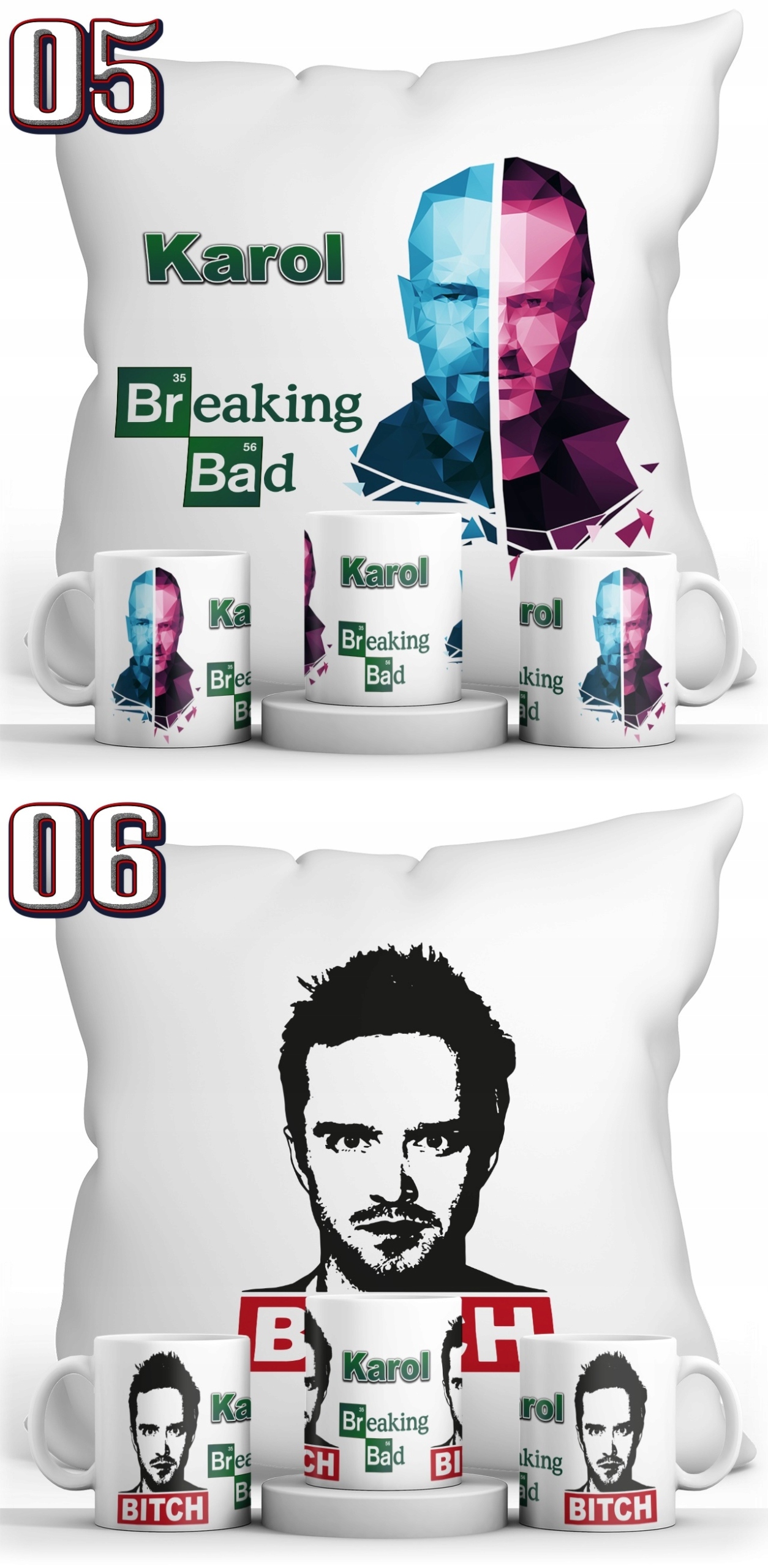 ZESTAW BREAKING BAD KUBEK + PODUSZKA Pojemność 330 ml