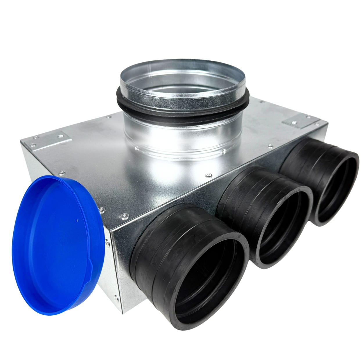 Rozpěrná Skříňka 3x75 fi160 Pozink Guma Flex Rekuperace