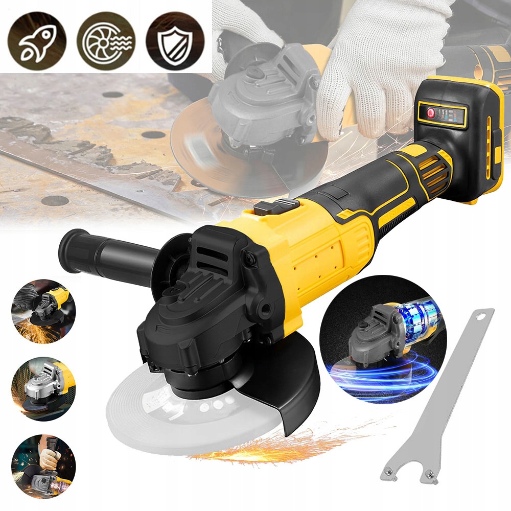 Aku Úhlová Bruska Regulace Otáček Bezkartáčové Broušení