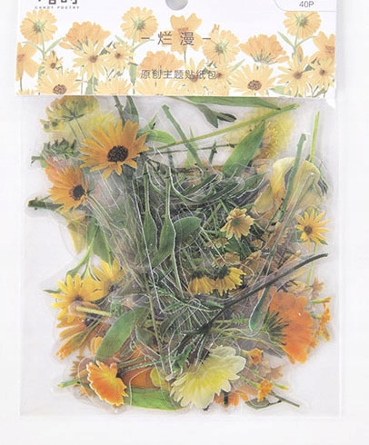 

Naklejki Do Dziennika Planera Scrapbooking Kwiaty