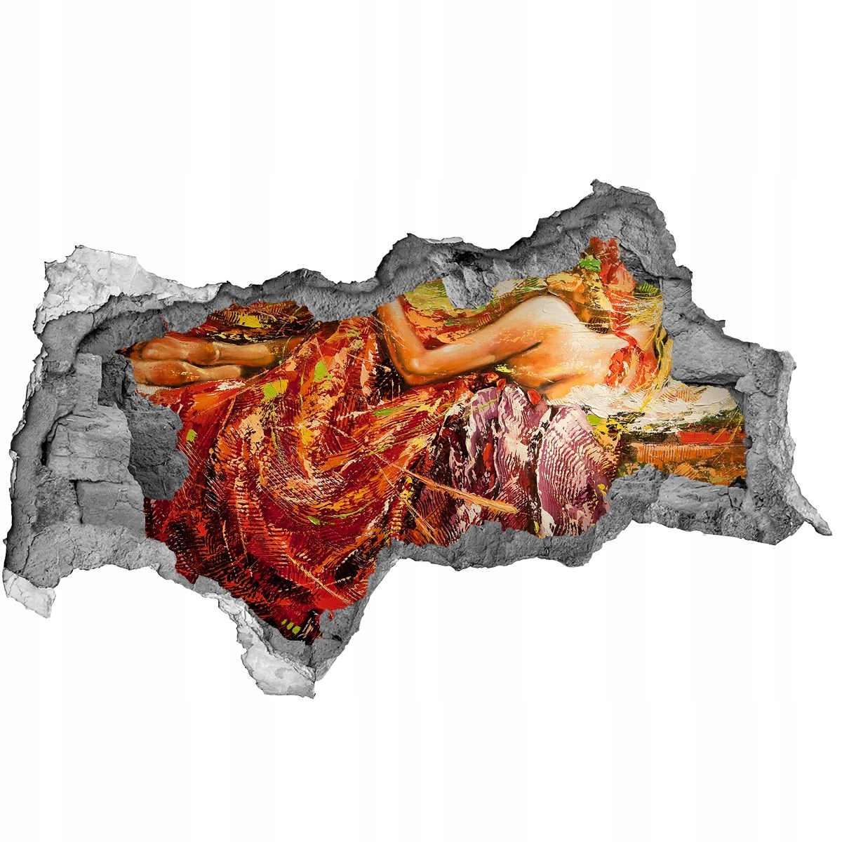 

Dziura 3d fototapeta Naklejka Śpiąca kobieta 95x73