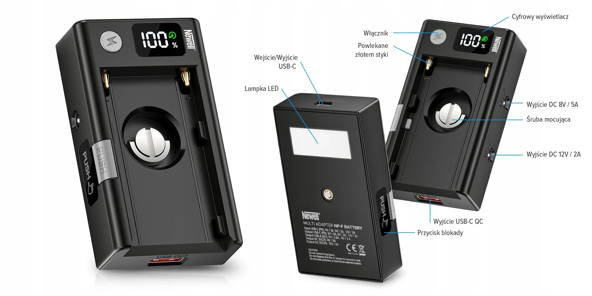 Univerzální adaptér Newell DC Usb pro baterie Np-f