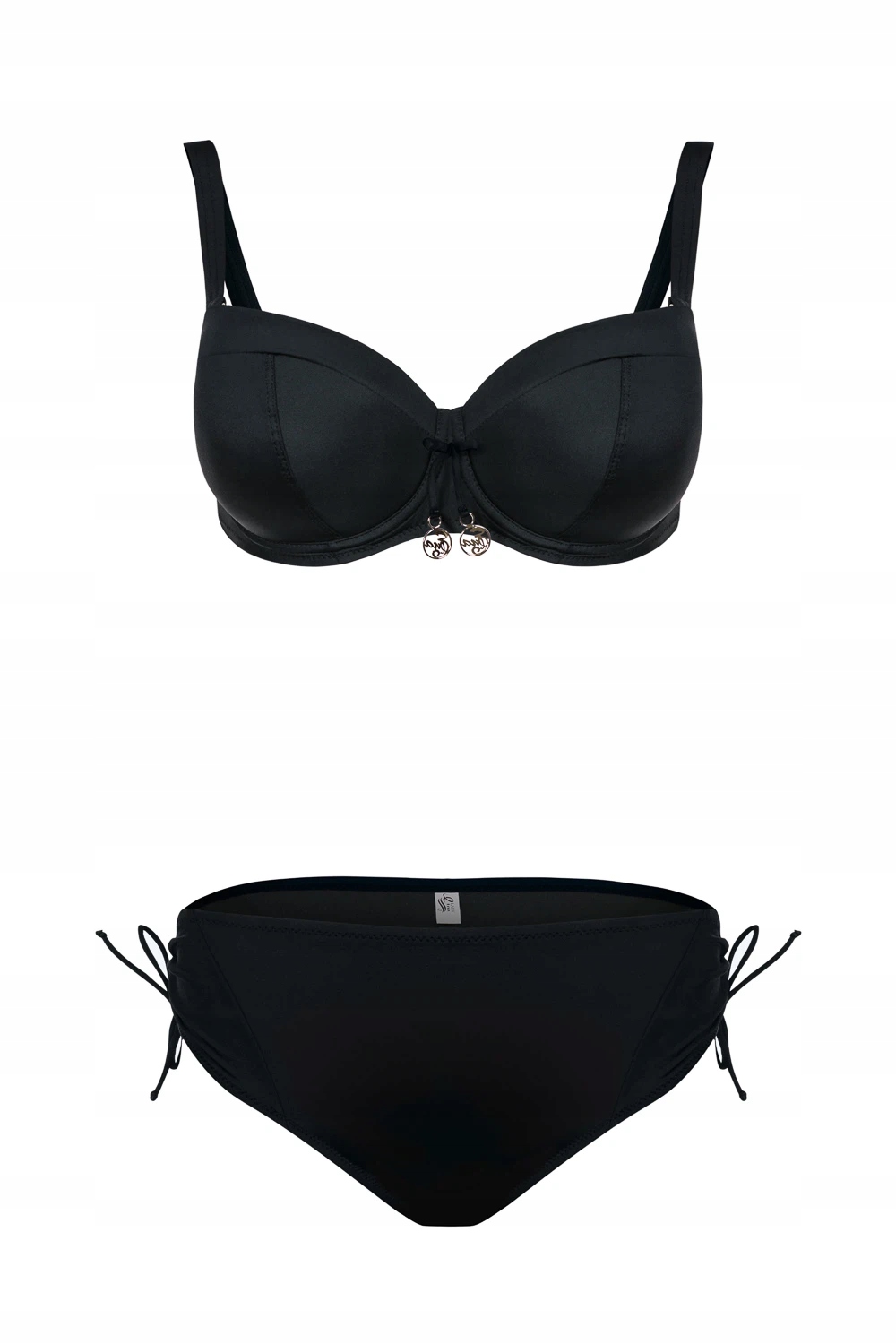 Plavky Plus Size Etna CD 28 Měkký s kosticemi Hladký Černý 95F
