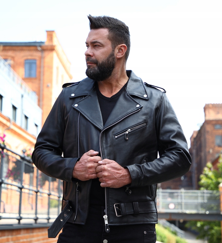 STYLOWA KURTKA MOTOCYKLOWA RAMONESKA SKÓRA 5XL Producent Wolf