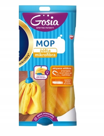 

Gosia, Mop, żólta mikrofibra, 1 sztuka