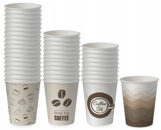 KUBKI PAPIEROWE COFFEE DO KAWY NAPOJÓW 250ml + WIECZKA JEDNORAZOWE Pojemność naczynia 250 ml