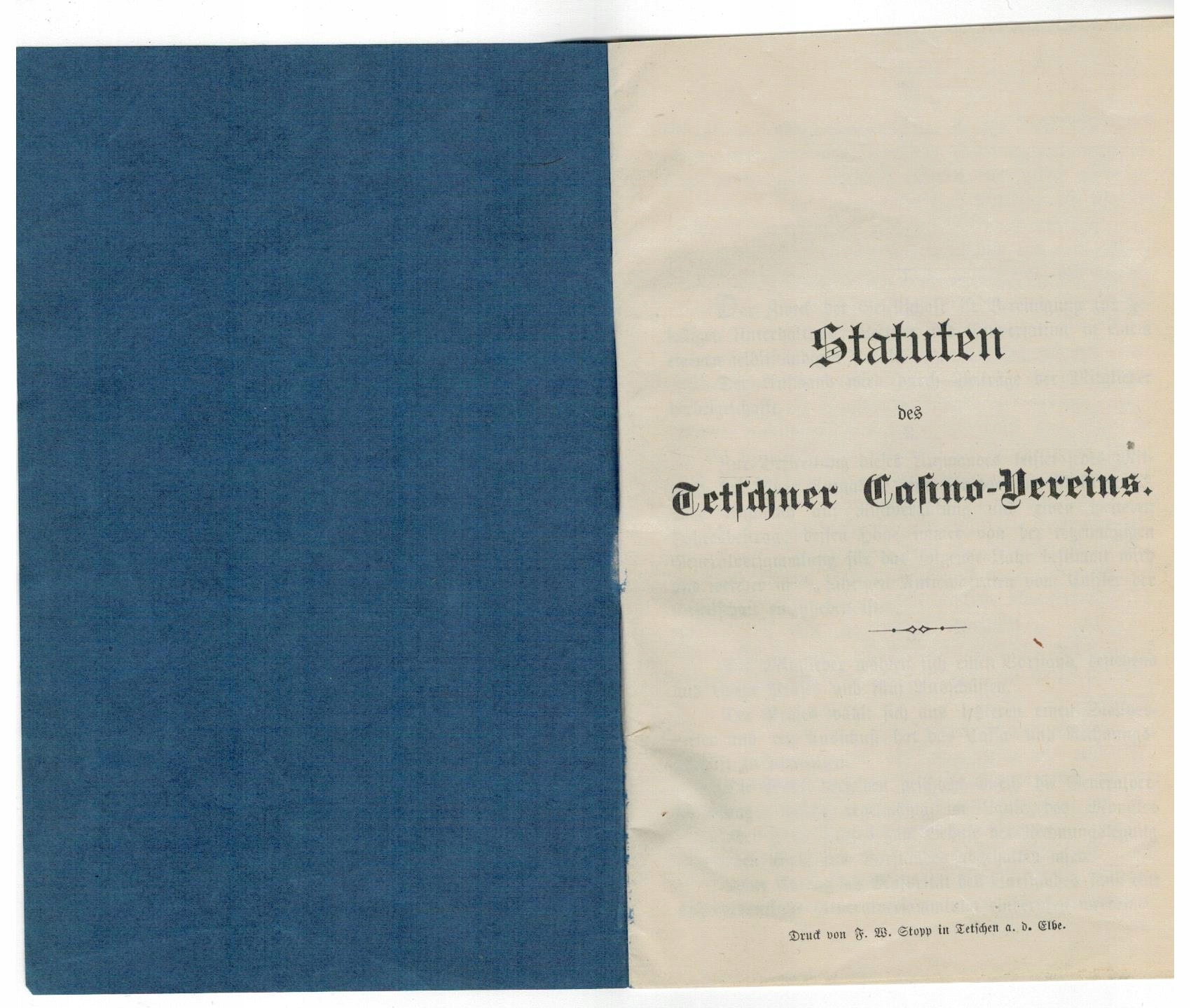 Czechy 1873 Statut kasyna Kasyno hazard