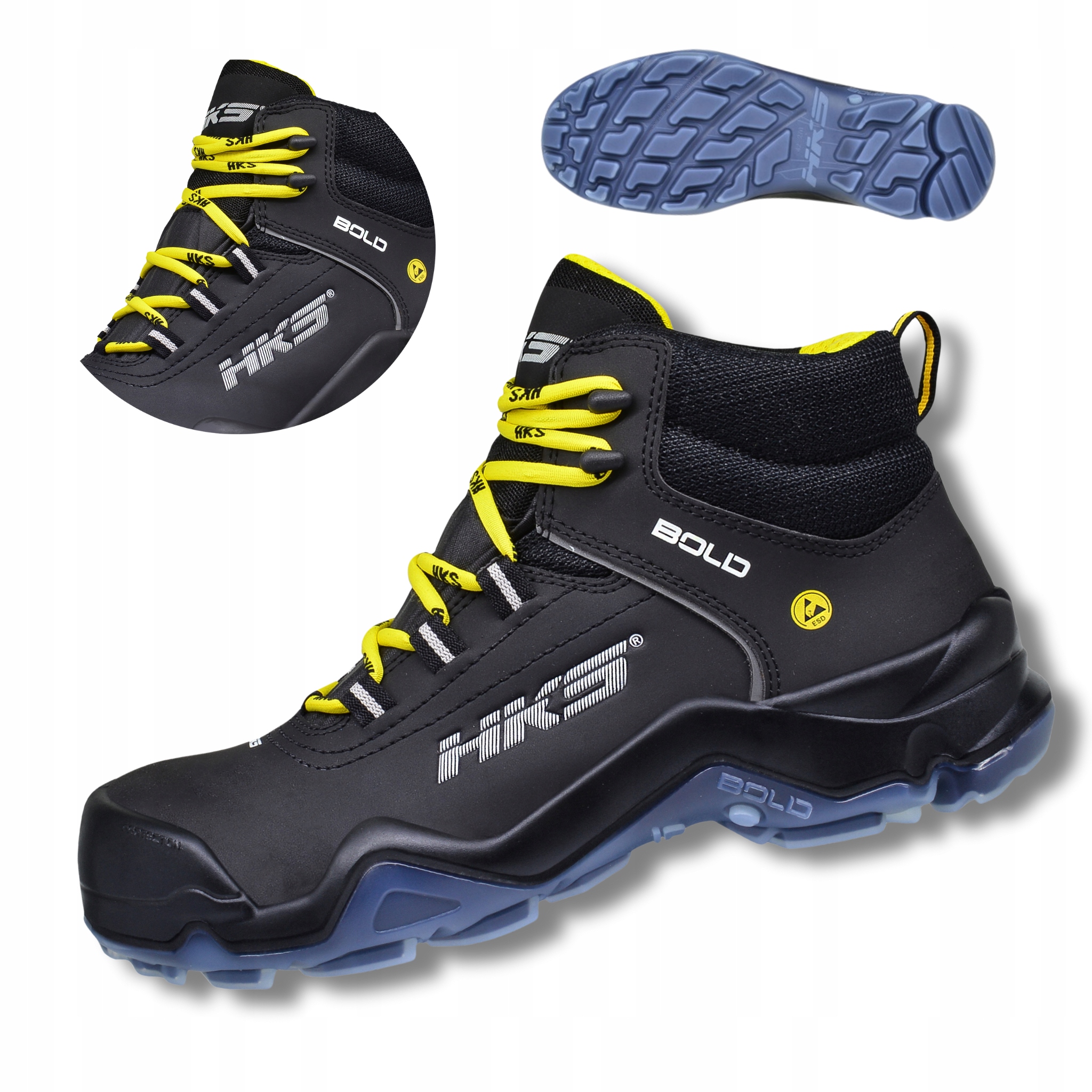 Lekkie i Buty Robocze Trzewiki Ochronne S3 Bhp Hks Drive 1 Vtp r.43