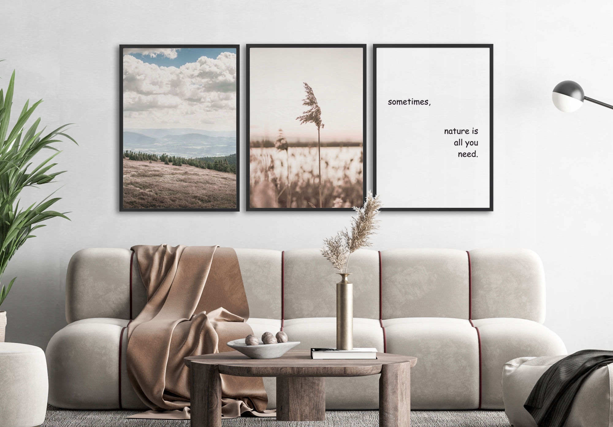 Zestaw plakatów 3 x 30x40 cm Natura Sposób wykonania druk cyfrowy