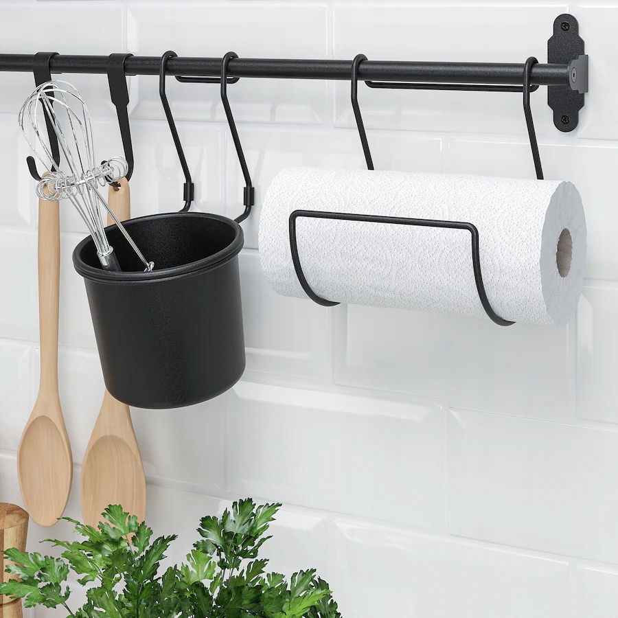 IKEA HULTARP Uchwyt na ręczniki czarny Kolor czarny