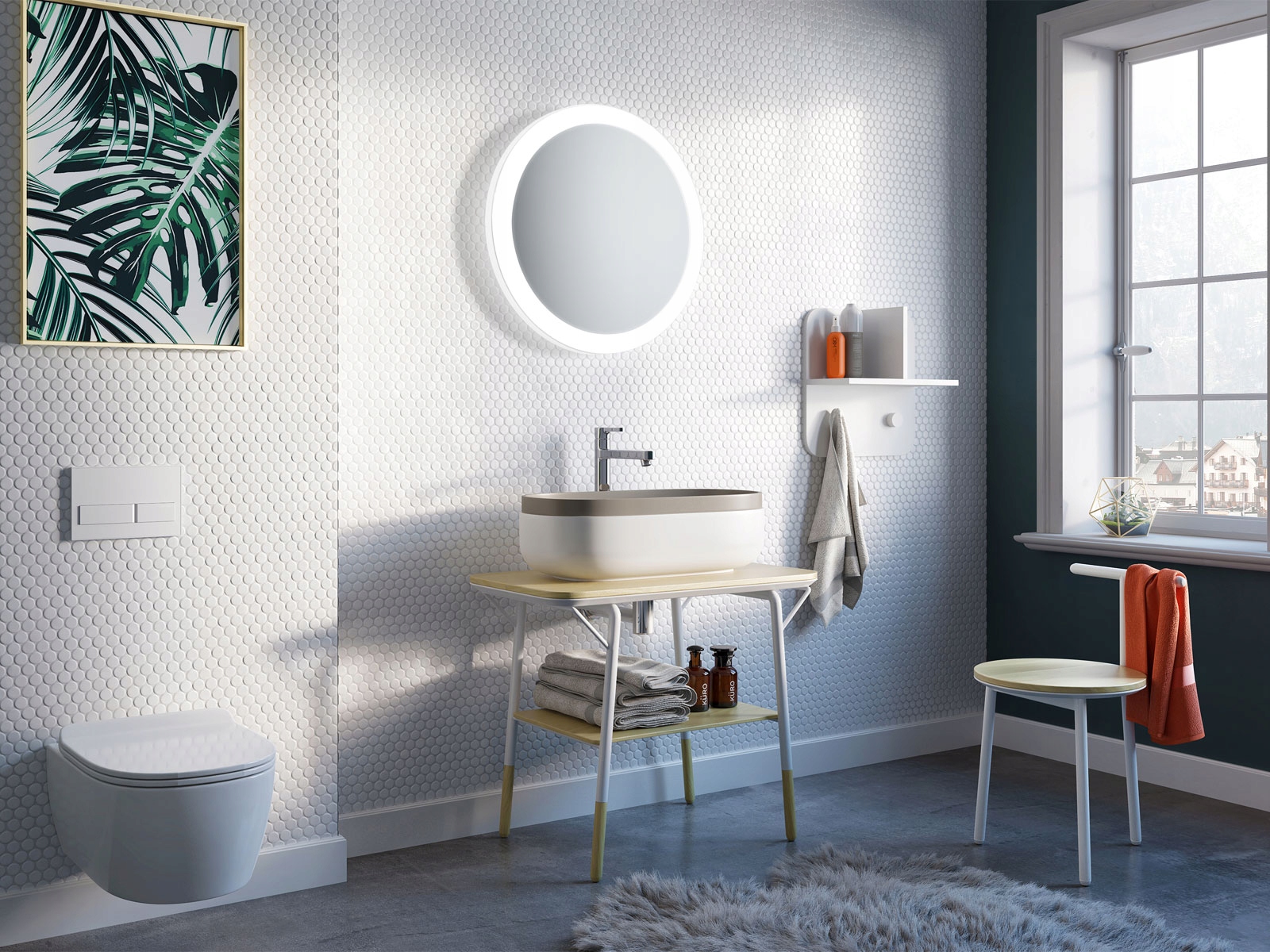 BARDZO DUŻE NOWOCZESNE LUSTRO LED RUKE 120 WYMIAR Szerokość 1200 mm