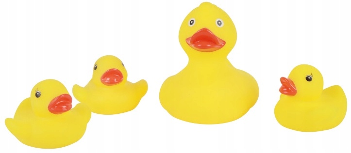 AKUKU ZABAWKI DO KĄPIELI KĄPIELOWE KACZUSZKI x4 Wiek dziecka 6 m +