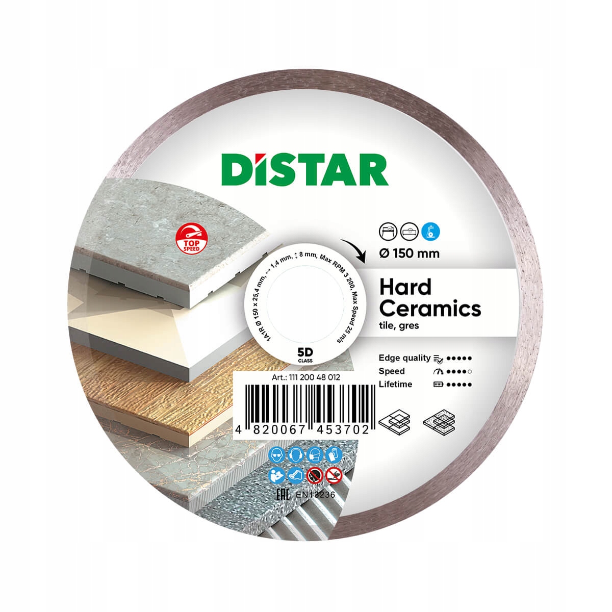 Diamantový Kotouč Distar 150x1,4x8x25,4 Hard ceram