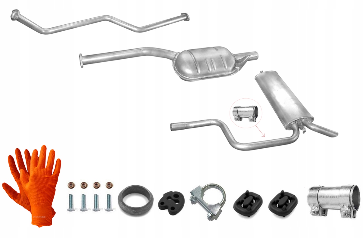 Mercedes T124 200 2.0 Diesel 53 kW (1991-7/1993) Výfukový Systém