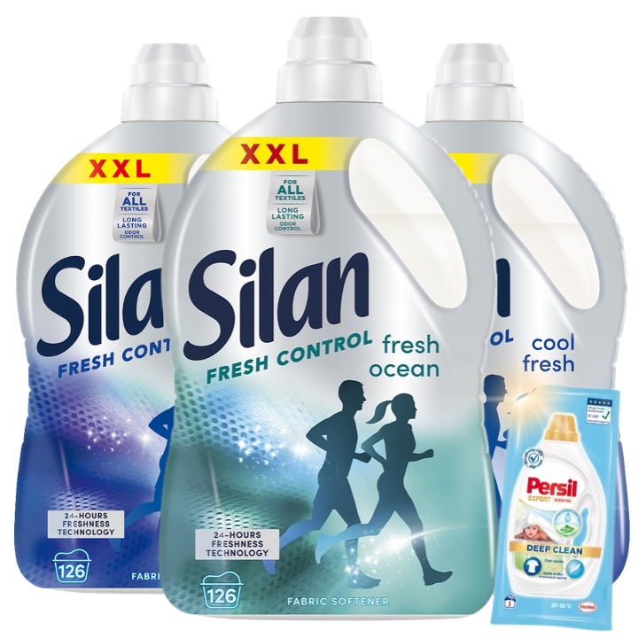 Levně tekutá aviváž Silan Fresh s vůní 2,772 l x 3, 378 praní Dárek