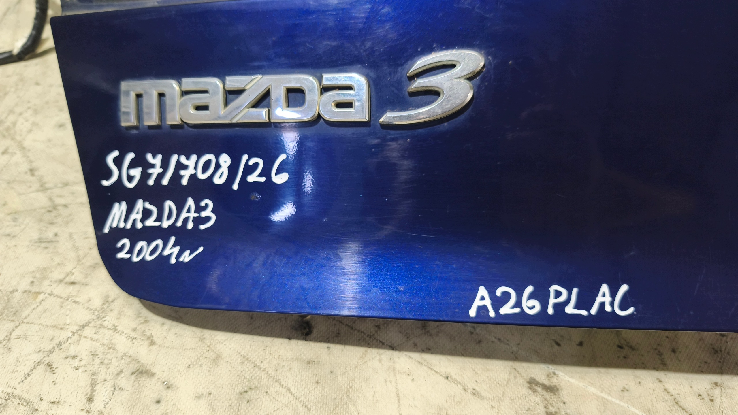 trunk door boot MAZDA 3 BK sedan 2004 r