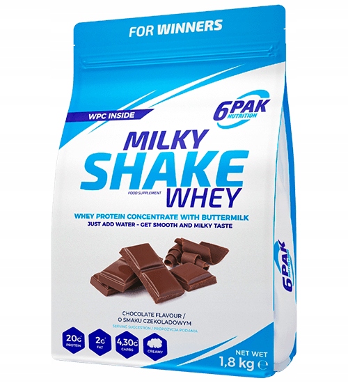 Balení 6 Kusů Milky Shake Whey protein Wpc 1800 g čokoláda