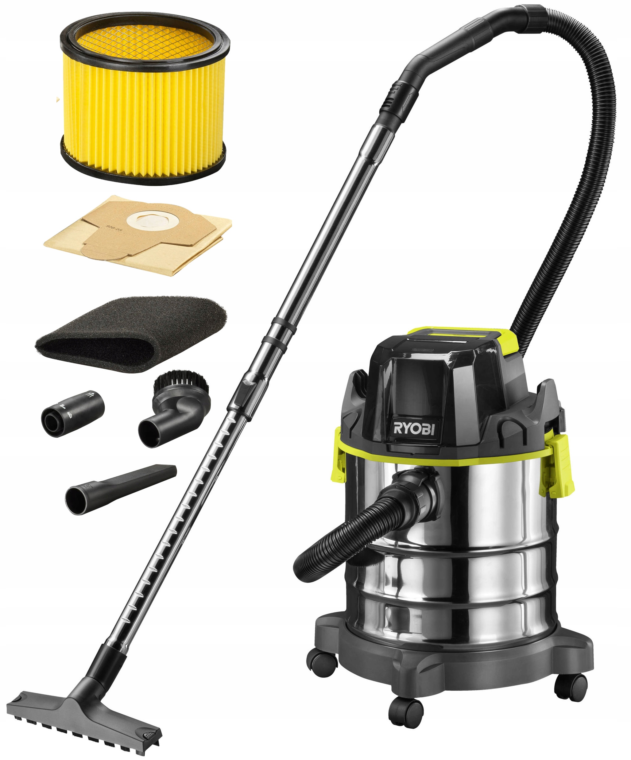 

Ryobi Odkurzacz Przemysłowy Warsztatowy R18WDV 18V