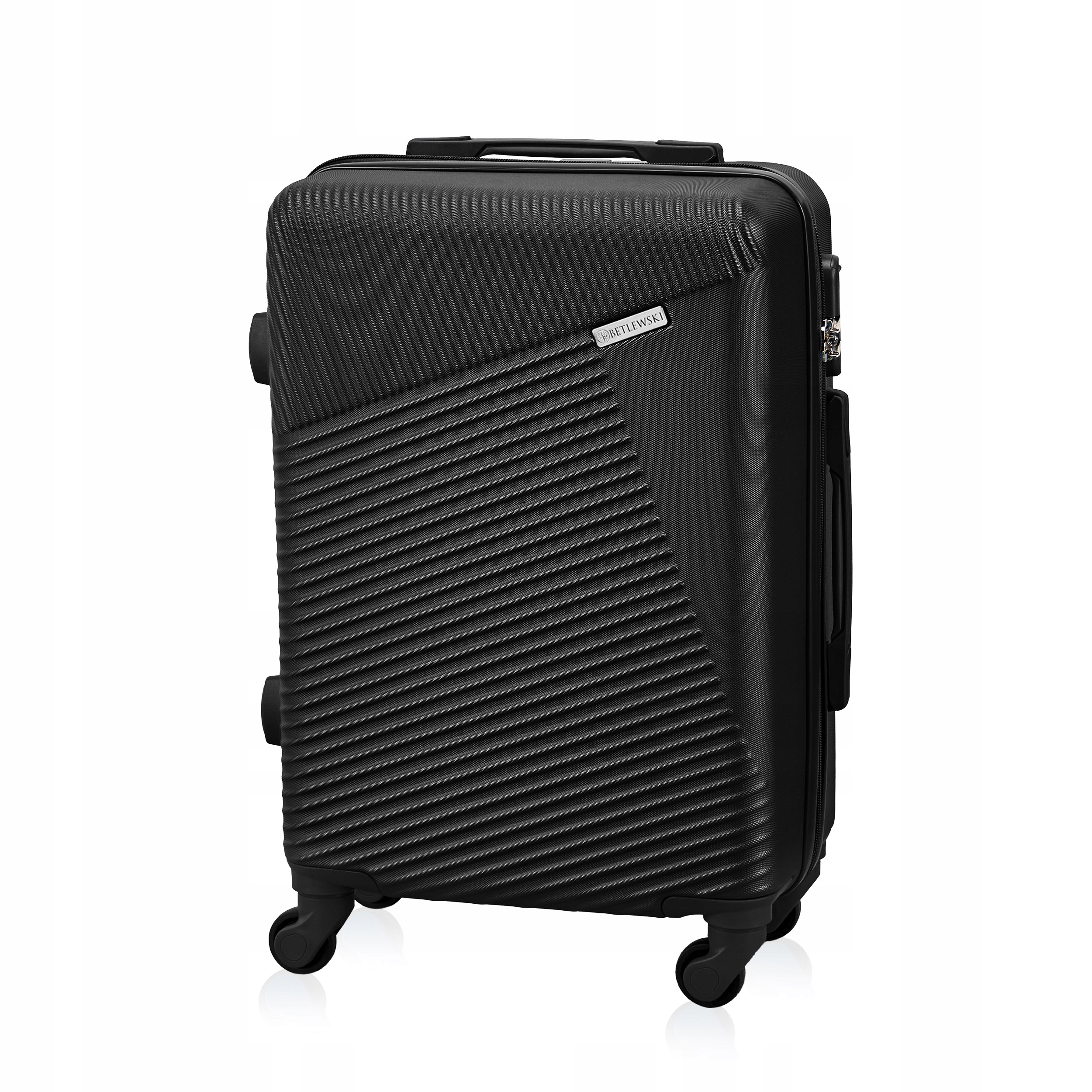 Betlewski Kabinový cestovní kufr na zavazadla s pevnými a tvrdými kolečky