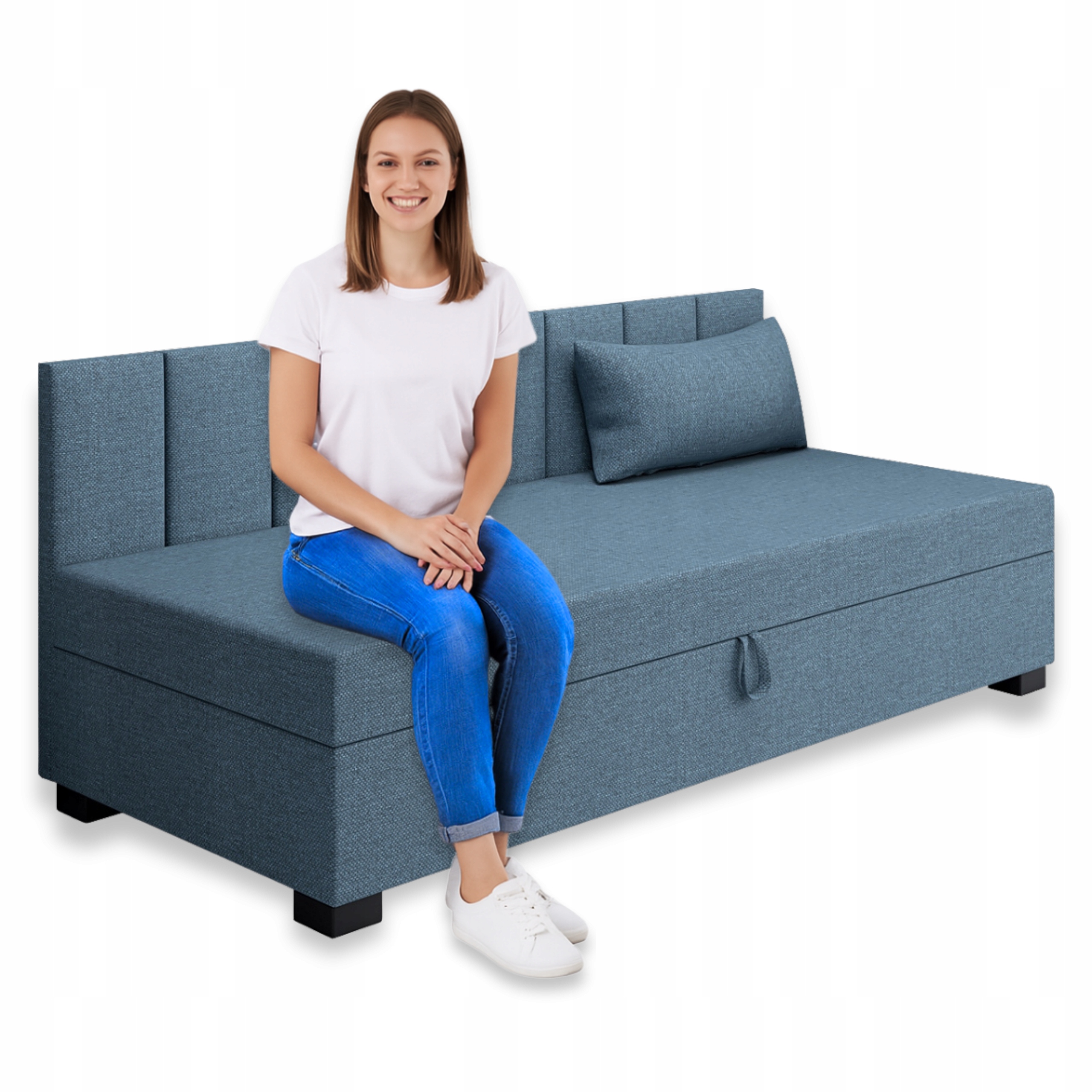 Dětská postel 100 x 195 cm Čalouněná pohovka na spaní Bonus Polštář