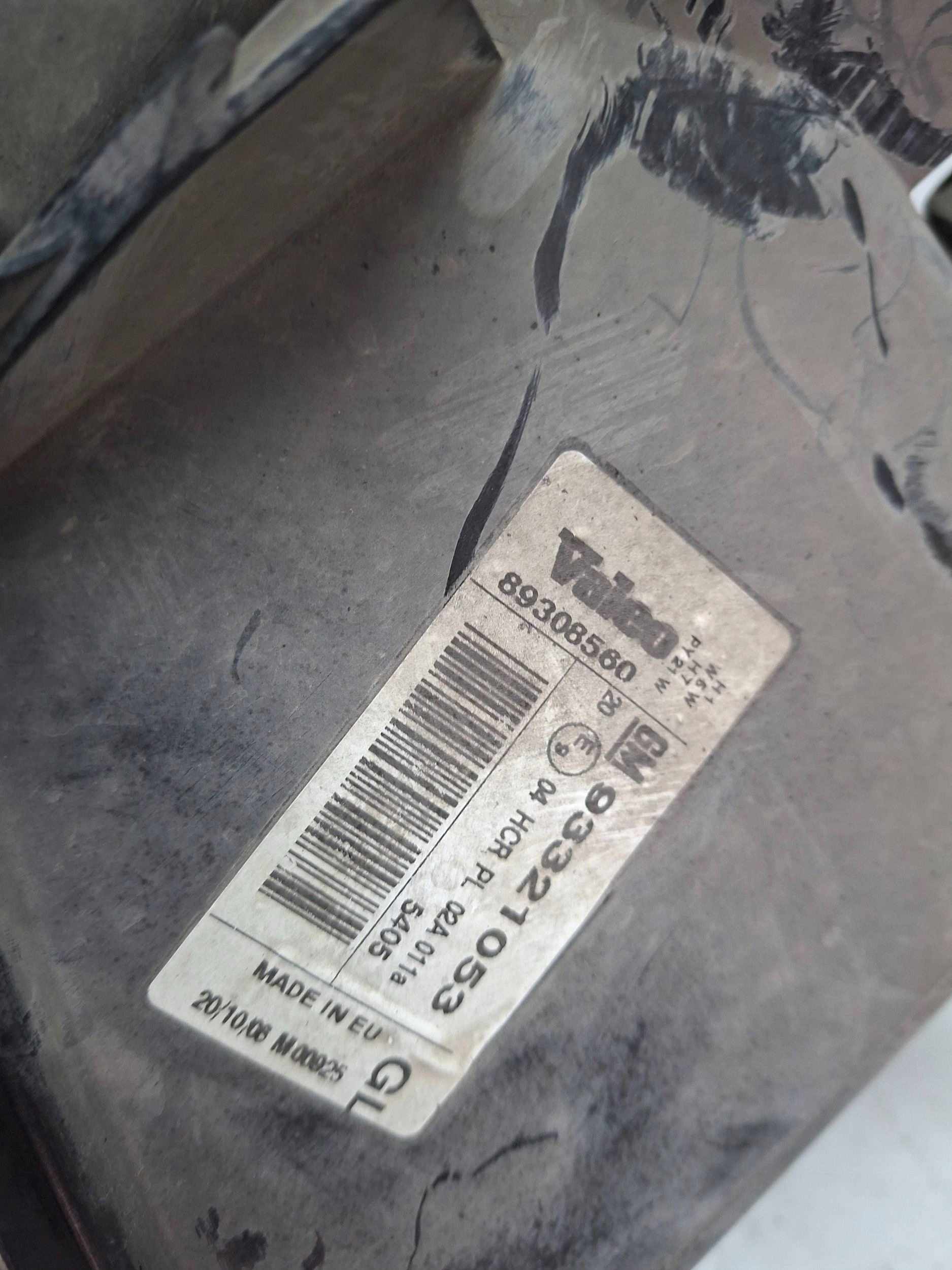 light front right 93321053 OPEL MERIVA A 2003