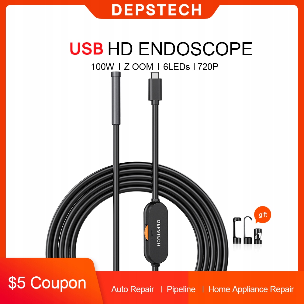 DEPSTECH Mini Car Endoscope Camera Probe 5.5/8
