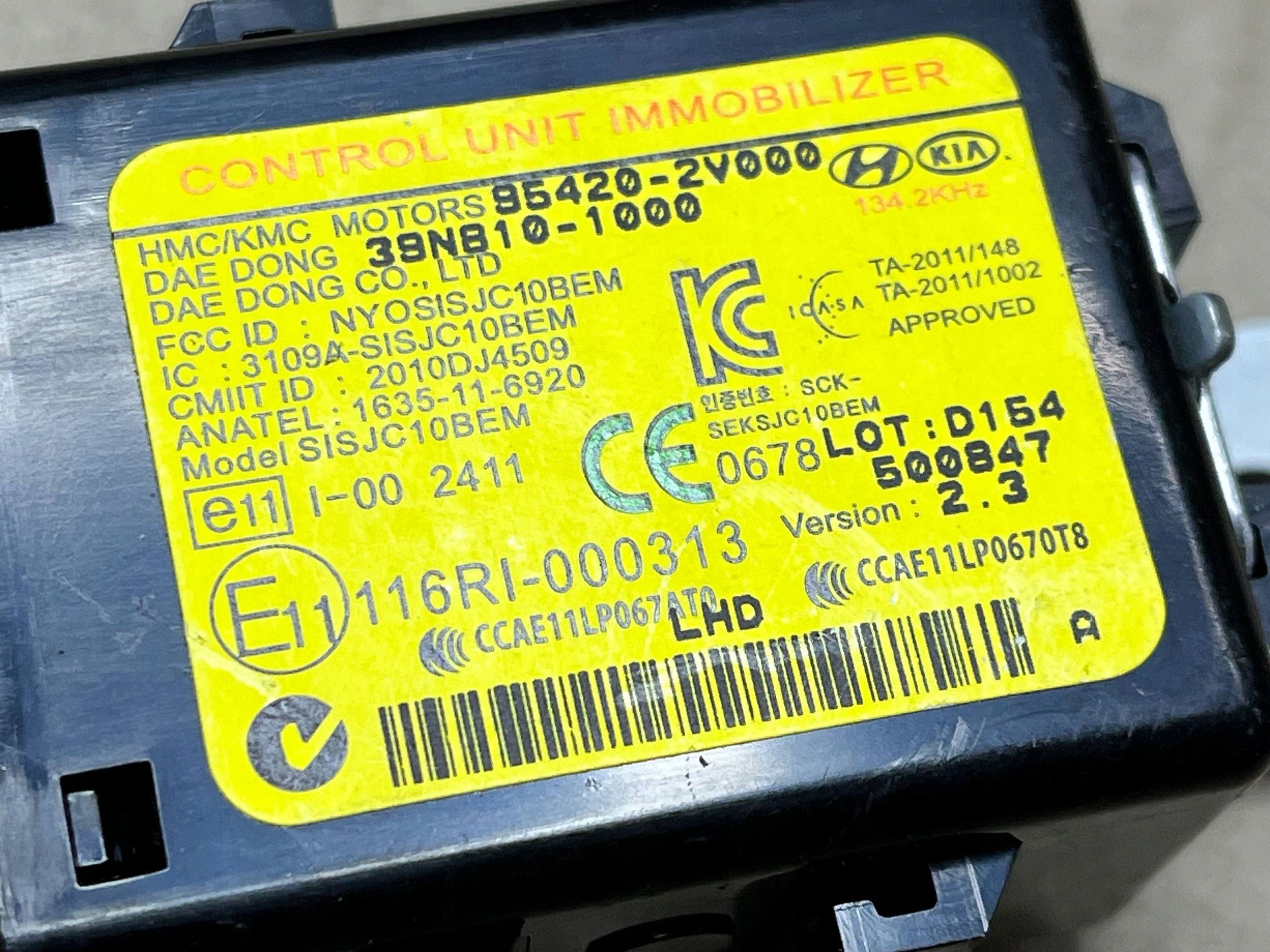 modulo immobilizera KIA Ceed 954202V000