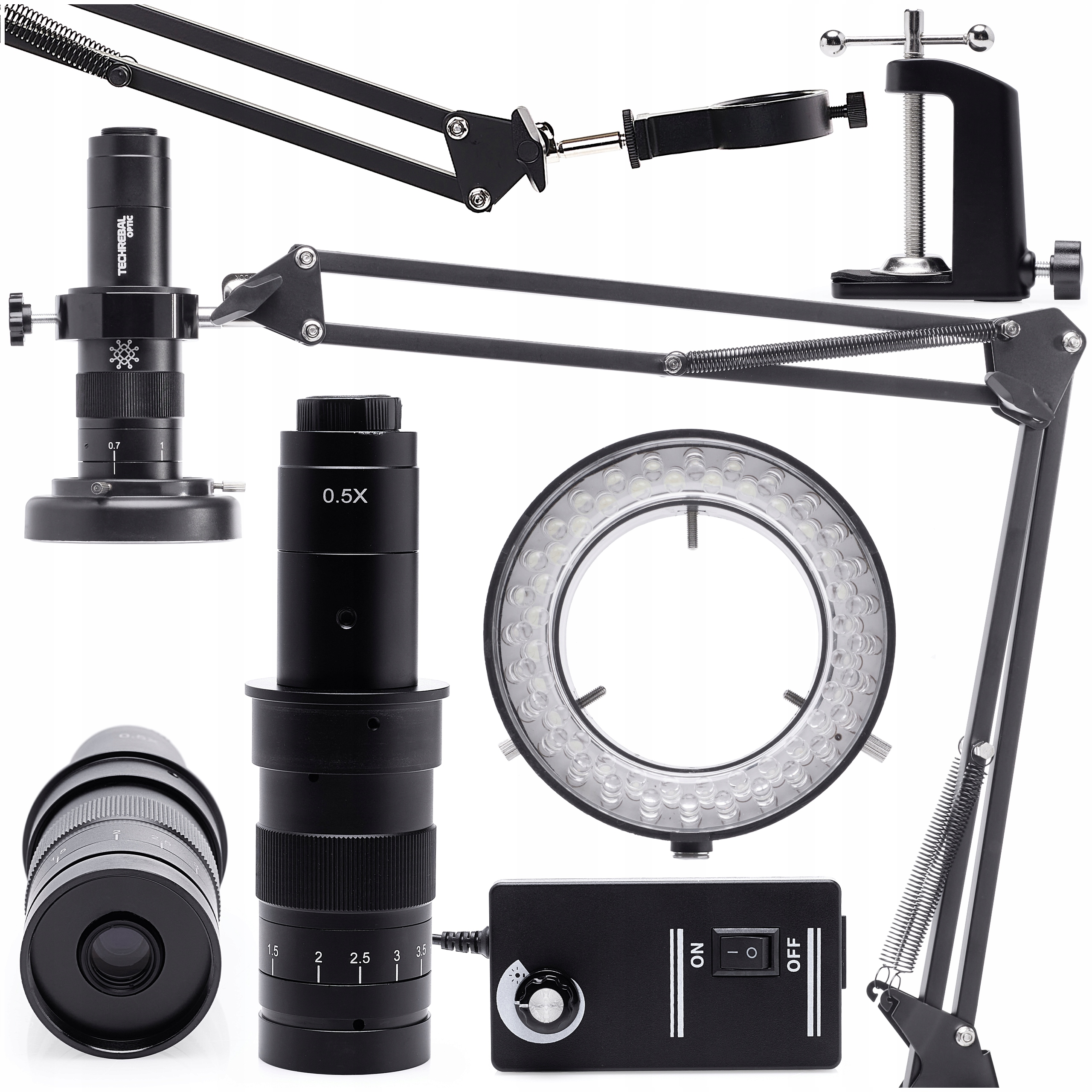 Digitální Mikroskop Techrebal 10A 45x S Nastavitelným Ramenem Světlo 56x Led